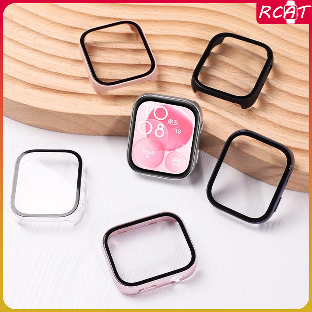 เคสพีซีแบบแข็ง for Huawei Watch Fit 5 5 Pro 4 4 Pro 3 อุปกรณ์เสริม smartwatch กระจกเทมเปอร์ปกป้องหน้าจอฝาครอบกันชนเต็ม