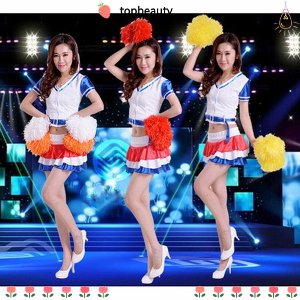 Topbeauty 1 คู่ปอมปอมเชียร์ลีดเดอร์คอนเสิร์ตการแข่งขันดอกไม้แฟนซีคลับอุปกรณ์กีฬา