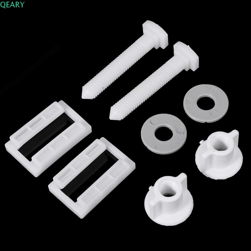 Qeary ที่นั่งชักโครก Fitting Hole Fixing Bolts เครื่องมือซ่อมอะไหล่สําหรับฝาชักโครกพร้อมสกรูยึดปะเก็นชุด