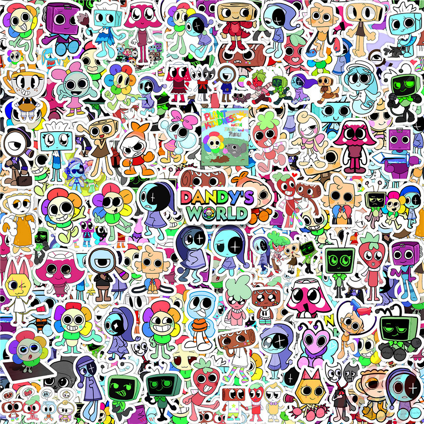 110Pcs/Set ★★★ Dandy's World Q-1 Mini Diary Manual Stickers ★★★ DIY Fashion Scrapbooks Album Decor Decals Stickers（Size：2~3cm）