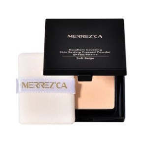 แป้งตลับดำ เมอเรสก้า Merrezca Excellent Powder SPF50 PA+++ แป้งพัฟ คุมมัน ปกปิด รุ่นฮิต