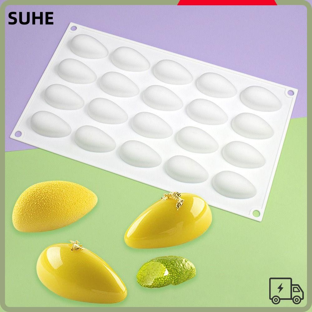 Suhe แม่พิมพ์ทําเค้กช็อคโกแลตมูส มูส เยลลี่ โดม 3D 20 ช่อง แฮนด์เมด