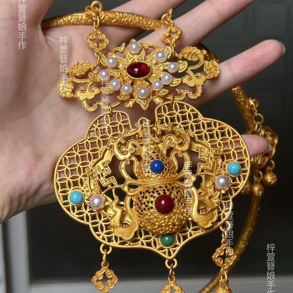 Zixuan Hairpin Hand-Made Gourd Double All Yingluo Collar pdd// wtt20141209