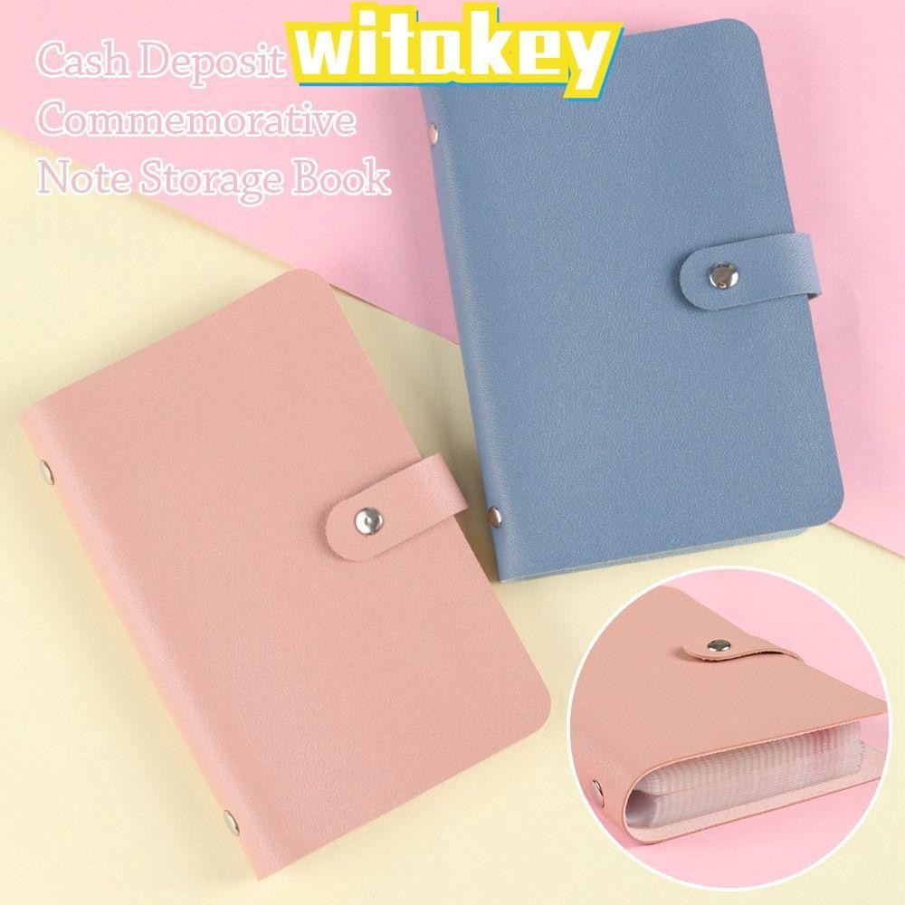 Witakey Mini Binder Saving Challenge, ประหยัดเงินกันน้ํา 100 ซองประหยัดเงิน Challenge, ตลกนํากลับมาใช้ใหม่ขนาดใหญ่ความจุ PU Budget Binder คนรัก