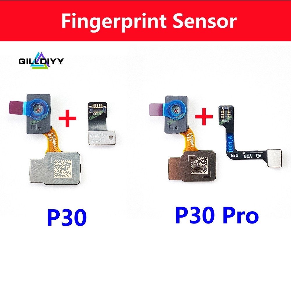 1pcs สําหรับ Huawei P30 Pro P30pro ภายใต้หน้าจอเซ็นเซอร์ลายนิ้วมือเชื่อมต่อปุ่ม Home Touch ID Flex สายอะไหล่ซ่อม