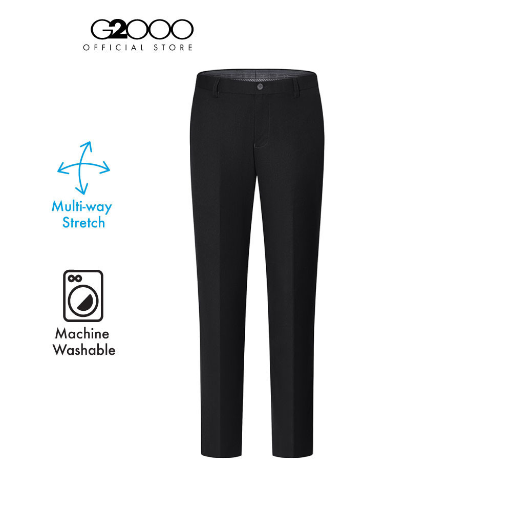 G2000 กางเกงขายาวแบบทางการสำหรับผู้ชาย ทรง Regular Fit รุ่น 4115362195 DARK GREY