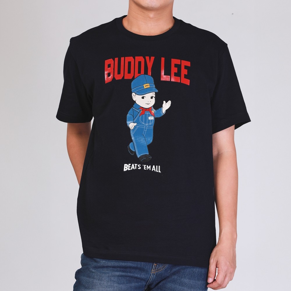 LEE เสื้อยืดแขนสั้นผู้ชาย คอลเลคชั่น Buddy Lee Comfort รุ่น LE F124MTSSN19 สีกรมท่า