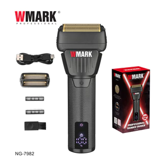 Wmark ใหม่สแตนเลสกัดไทเทเนียมชุบสองใบมีดตาข่ายมีดโกนมีดโกนผู้ชายไฟฟ้า ของ-7982