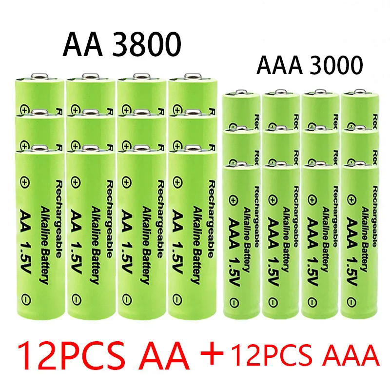 1.5V AA + AAA NI MH Non rechargeable battery AA /AAA Alkaline 3800-3000mah For Torch Toys Clock MP3 