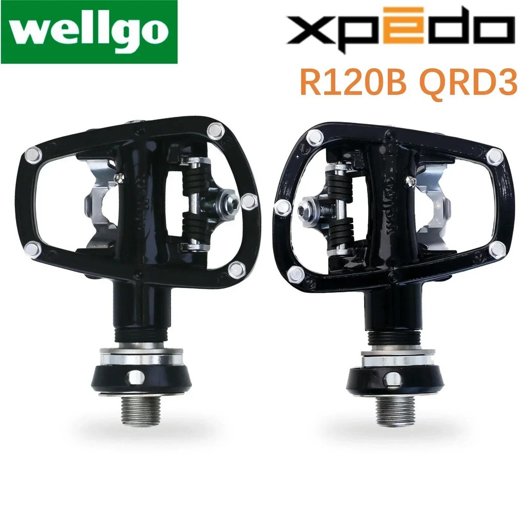 Wellgo เหยียบ Quick Release อุปกรณ์ R120B QRD QRD3 จักรยานเสือภูเขาเหยียบ MTB แบริ่ง Cleats Self-loc