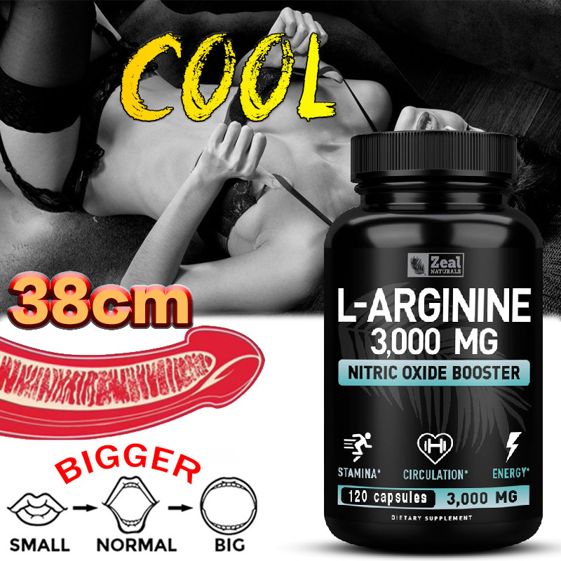 แอลอาร์จินีน 3000 มก. แคปซูล, โดสสูงสุด แอล-อาร์จินีน อาหารเสริมไนตริกออกไซด์ - ไนตริกออกไซด์ บูสเตอร์
