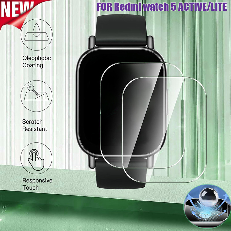 3 ชิ้น/5 ชิ้นกระจกนิรภัยสําหรับ Xiaomi Redmi Watch 5 Active/Lite สมาร์ทวอท์ชป้องกันหน้าจอ Anti-Scratch สําหรับ Mi Redmi นาฬิกา 5 Lite Prottecve ฟิล์ม