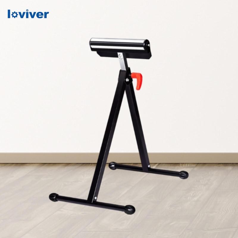 [Loviver] ขาตั้งลูกกลิ้งแบบพับได้ Tube Roller Stand Premium Easy Storage Compact Roller Support Stand สําหรับเลื่อยโต๊ะ
