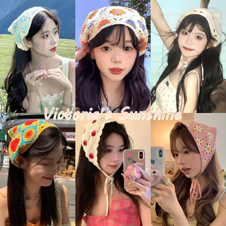 ที่คาดผม แบบถัก ผ้าโพกผมถักไหม โดปามีน สไตล์เกาหลี🌼แฟชั่นสําหรับผู้หญิง ลายน่ารัก#0427