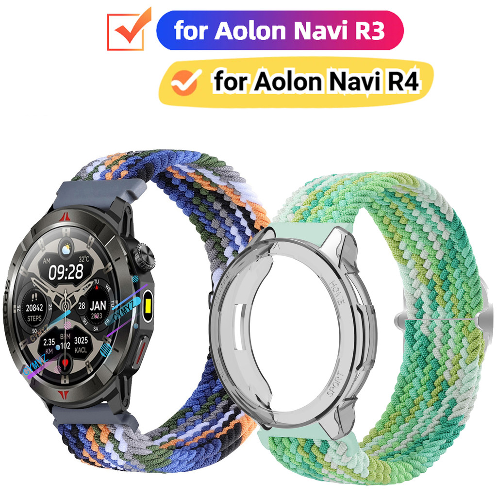 Aolon Navi R3 R4 สายไนลอนสําหรับ Aolon Navi R4 strap สายรัดข้อมือกีฬา Aolon Navi R3 R4 case ป้องกันห