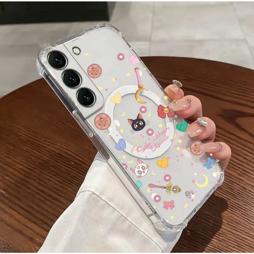 เคส ชาร์ตได้ ลายการ์ตูน น่ารัก For Samsung A07 A26 A36 A56 A06 A17 S23 S24 S25 S26 Ultra FE S25ultra S26ultra แม่เหล็ก