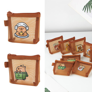 การ์ตูน คาปิบาลา เหรียญกระเป๋าสตางค์มัลติฟังก์ชั่ใสมินิแต่งห…