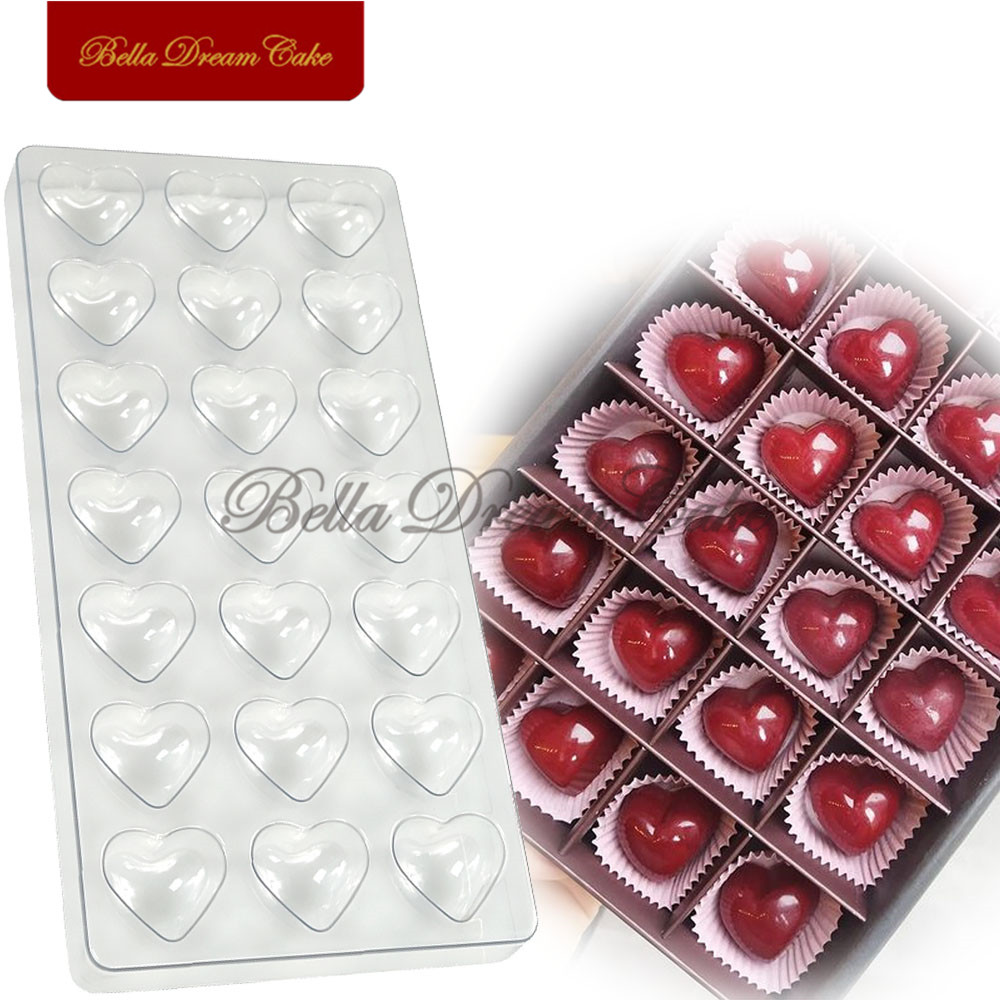3d Heart/Cocoa Nut/Hemisphere/Water Drop Bonbon ช็อกโกแลตแม่พิมพ์ DIY Candy Baking Mould วันวาเลนไทน