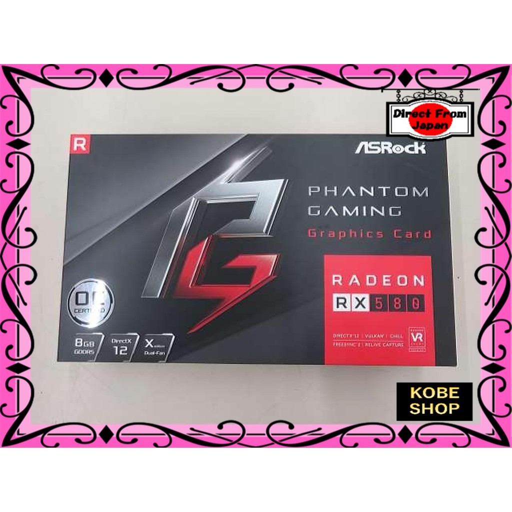 【ส่งตรงจากญี่ปุ่น】 ASROCK PHANTOM GXR RX580 8G OC RADEON RX580 8GB 【สินค้ามือสอง】