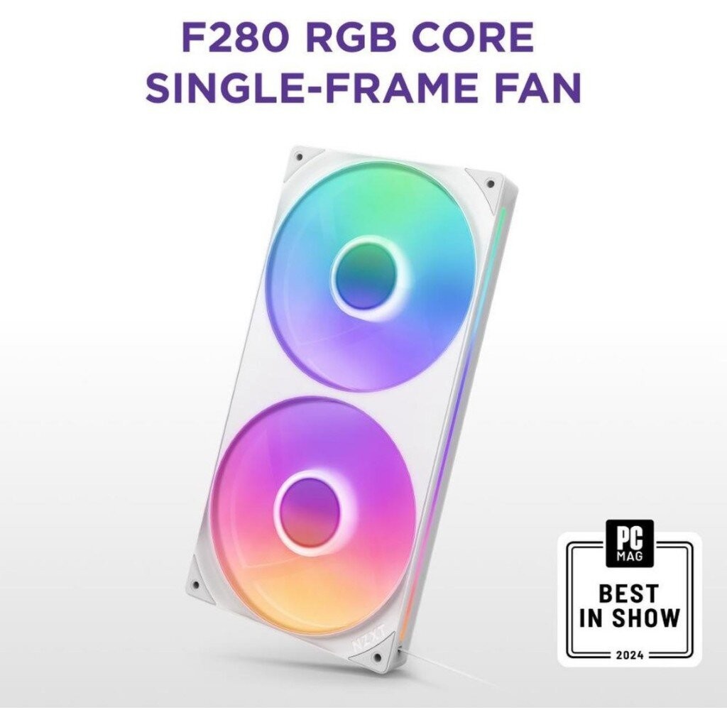 NZXT F280 RGB CORE 280mm Single-Frame RGB Fan : RF-U28HF-B1/RF-U28HF-W1