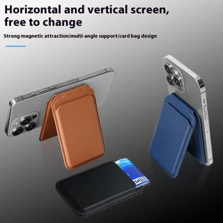 Magnetic ที่ใส่บัตร 2 in 1 ที่ใส่บัตร For iPhone ที่วางโทรศัพท์มือถืออเนกประสงค์ พกพาสะดวก จอแนวตั้งและแนวนอน มั่นคง