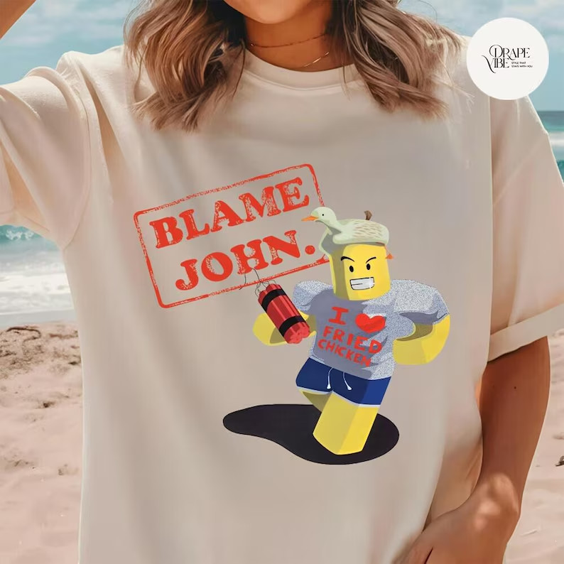 พร้อมส่ง เสื้อยืด Shedletsky Blame John, เสื้อยืด Shedletsky Forsaken, Shedletsky Blazer Deisgn เสื้อยืด S-5XL