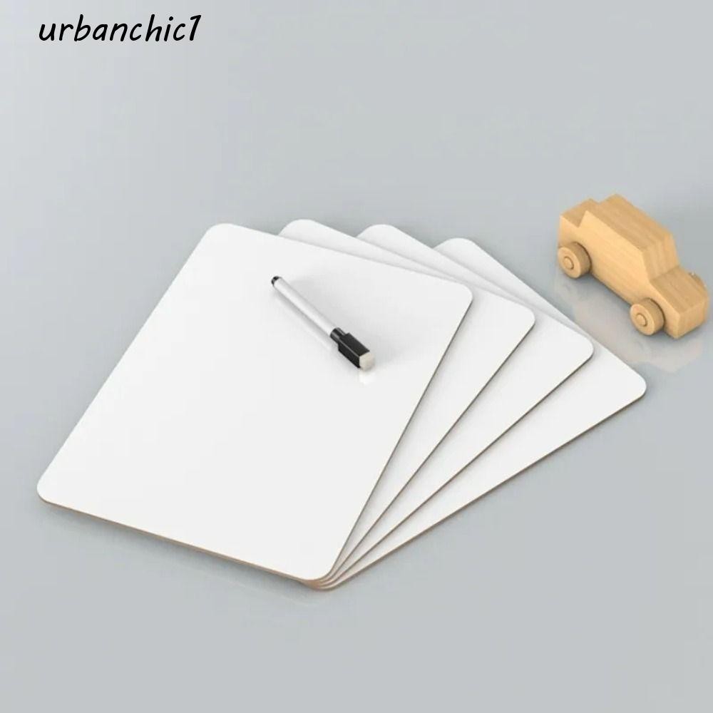 URBANCHIC กระดานไวท์บอร์ดขนาดเล็กสองด้าน, วาด Graffiti Doodle กระดานเขียนภาพวาดลบได้, ไม้แบบพกพากระดานดําขนาดเล็กเด็กวาดของเล่นการสอนไวท์บอร์ดครู