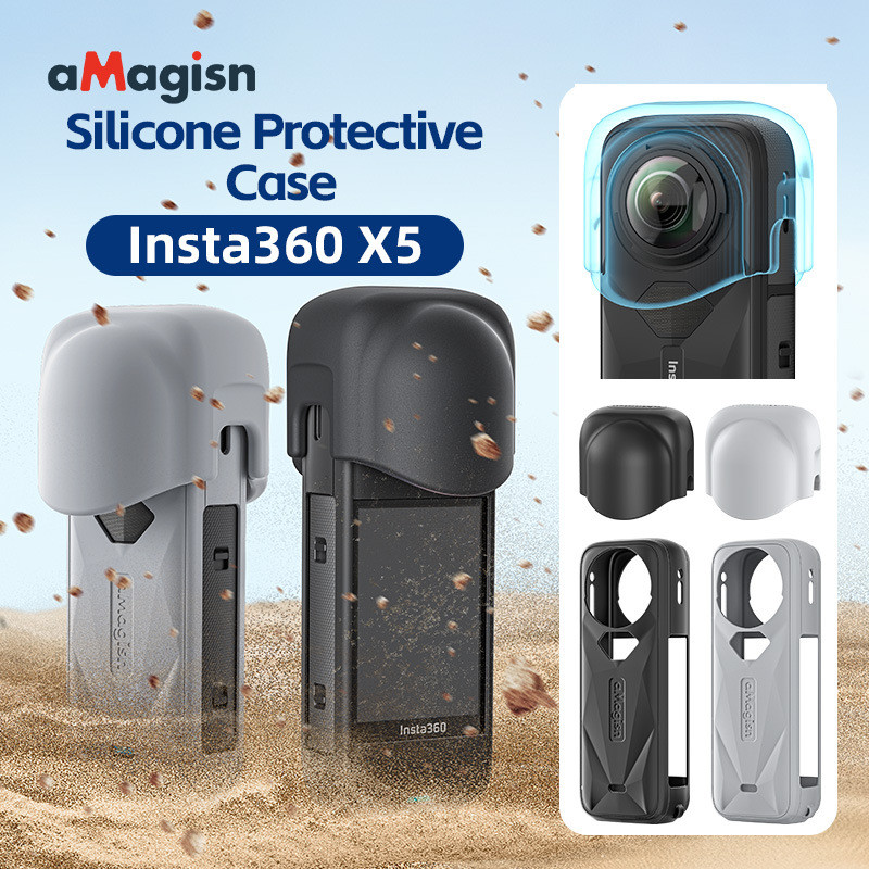 สําหรับ อินสตาแกรม360 X5 ซิลิโคนร่างกายฝาครอบป้องกันฝาครอบเลนส์กล้องกีฬาแบบพาโนรามาอุปกรณ์ป้องกัน
