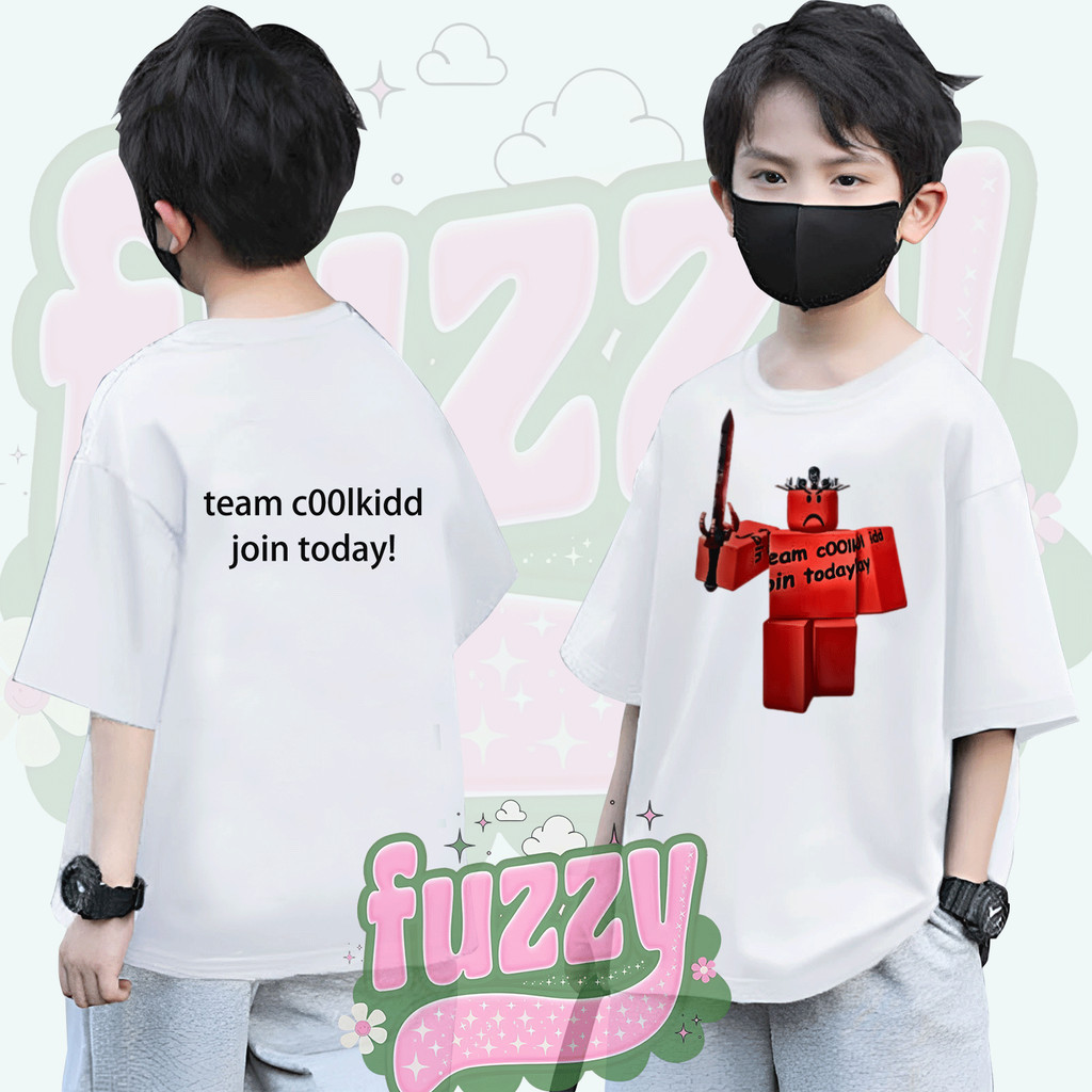 FUZZY & 8 สี Team c00lkidd Join Today เสื้อ เสื้อยืดเด็ก Roblox 100-150#15