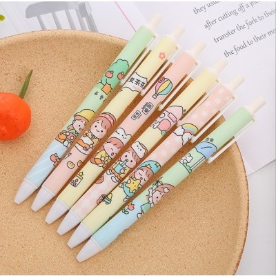 ปากกาเจลลายการ์ตูน Student and Office Pen Cute Girl Heart Motif Pen Variety Smile shop 559