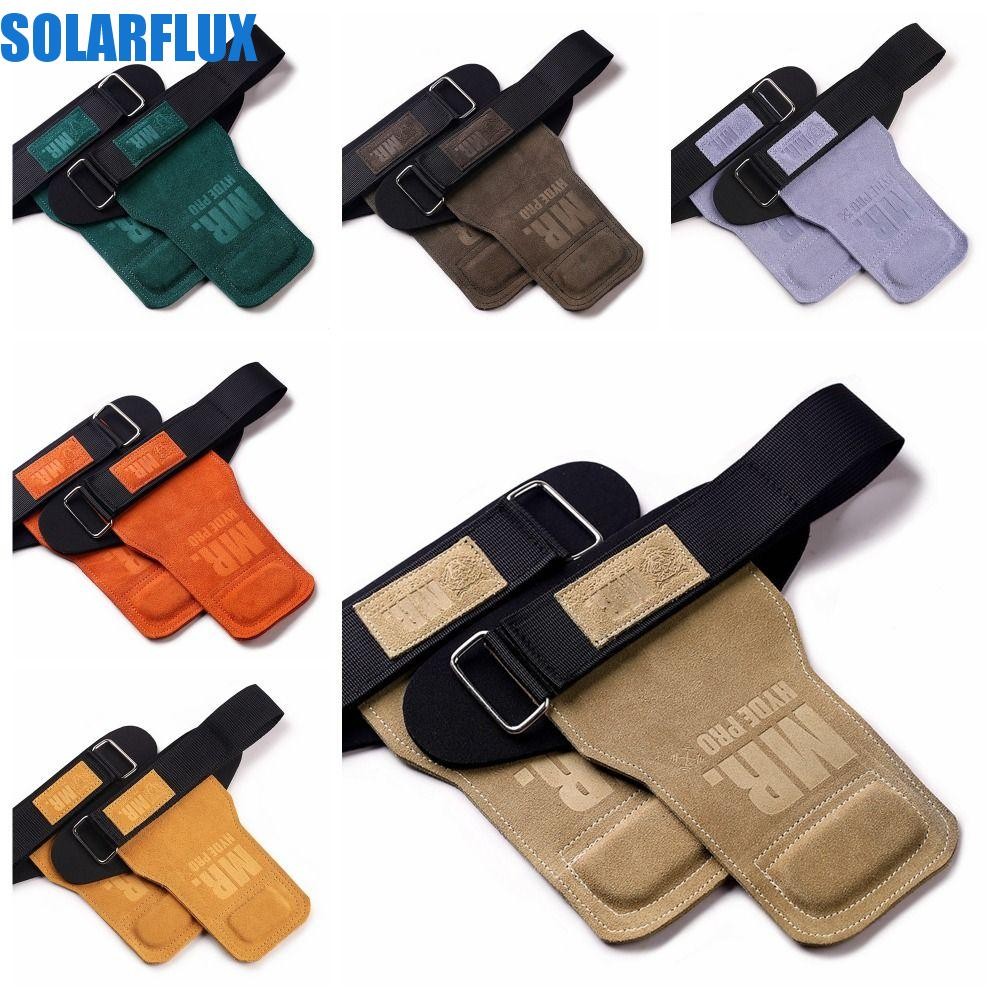 SOLARFLUX สายรัดข้อมือยกน้ําหนัก 1 คู่, Thicken Non-slip Fitness Power Straps, Power Assist Belt ทนทาน SBR ทนต่อการสึกหรอ Deadlift Power Straps Gym/Fitness