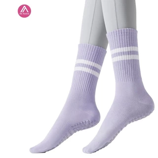 Airactive Leisure Yoga Socks Soft Cotton Pilates Sports Fitness Socks Anti-slip Medium Tube
