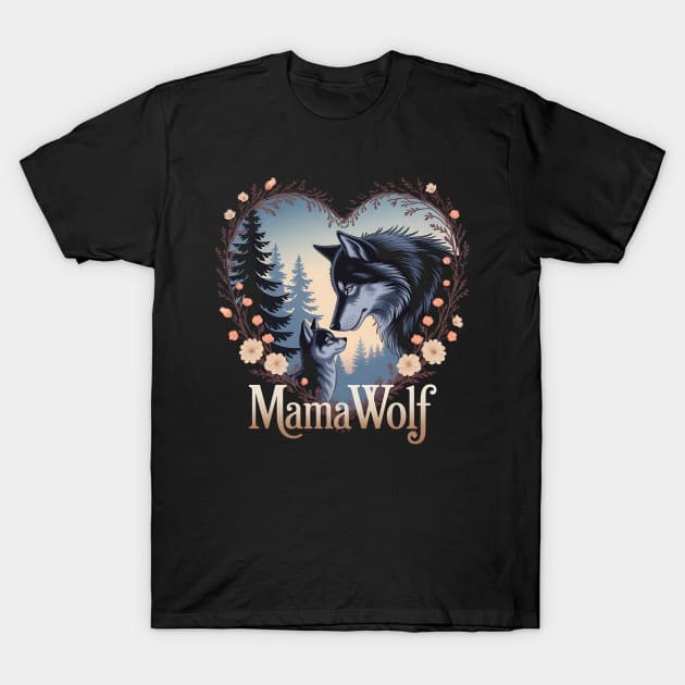 เสื้อยืด Vintage Wolf Pack Wolfgang Wildlife Animal Mama Wolf T-Shirt แท้ Cotton 100% รัดรูป หนาๆ