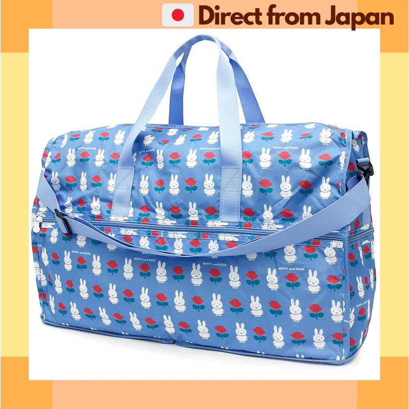 Miffy Foldable Travel Duffel Bag 38L HAPITAS Siffler H0004 B271 Blue Rose