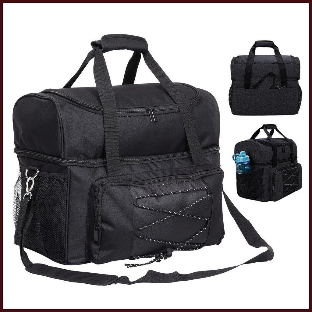 I In stock2 Ball Tote Bowling Bag Tote Bowling Bag With Cushion Strap Double Bowling Ball Tote With 