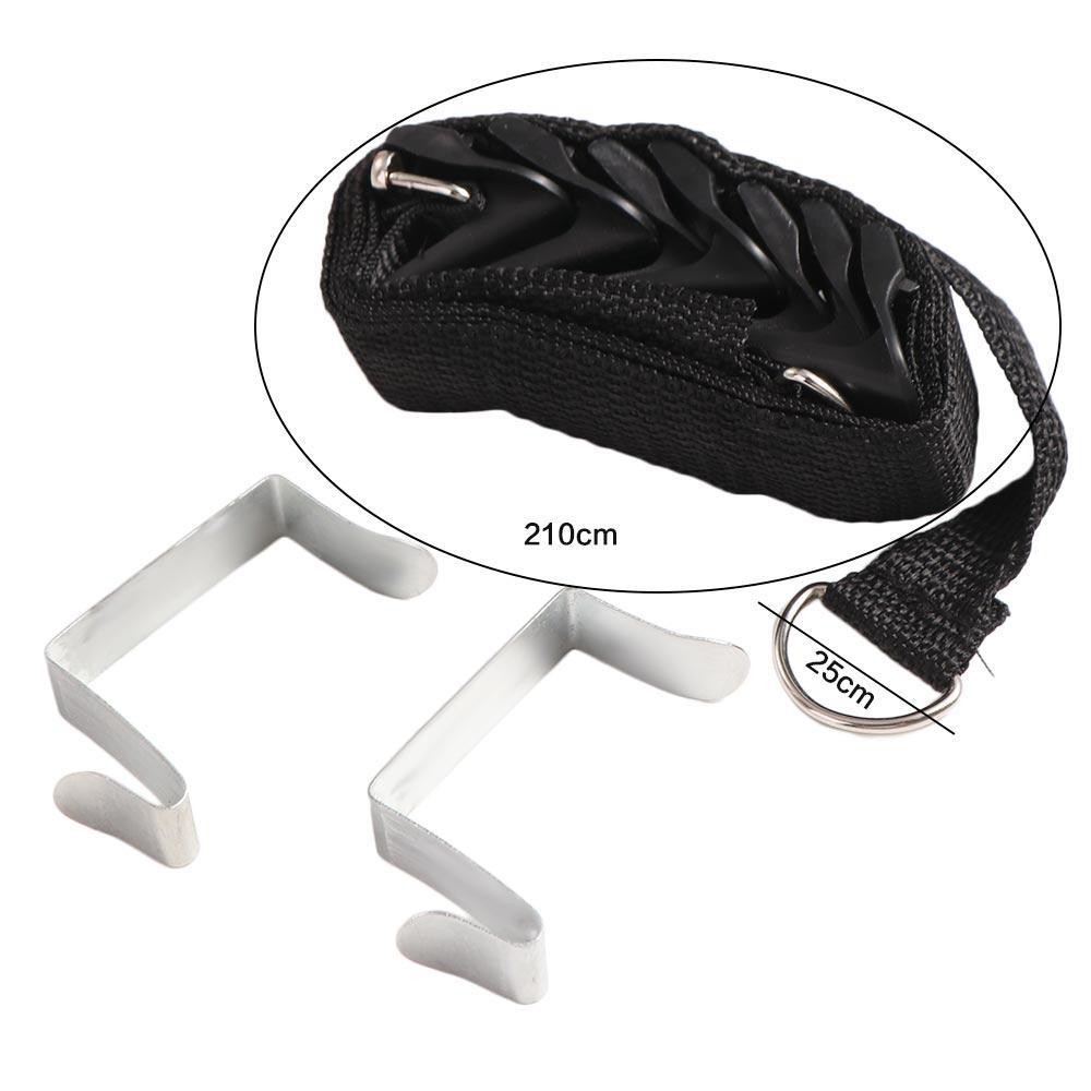 เนฟส์ ราวแขวนหมวกเชือก,ชั้นวางหมวกสายรัดไนลอนไร้รอยต่อปรับได้,แขวนโต๊ะประหยัดพื้นที่7ตะขอเสื้อชั้นวางเสื้อผ้าตู้เสื้อผ้า - รูปที่ 3