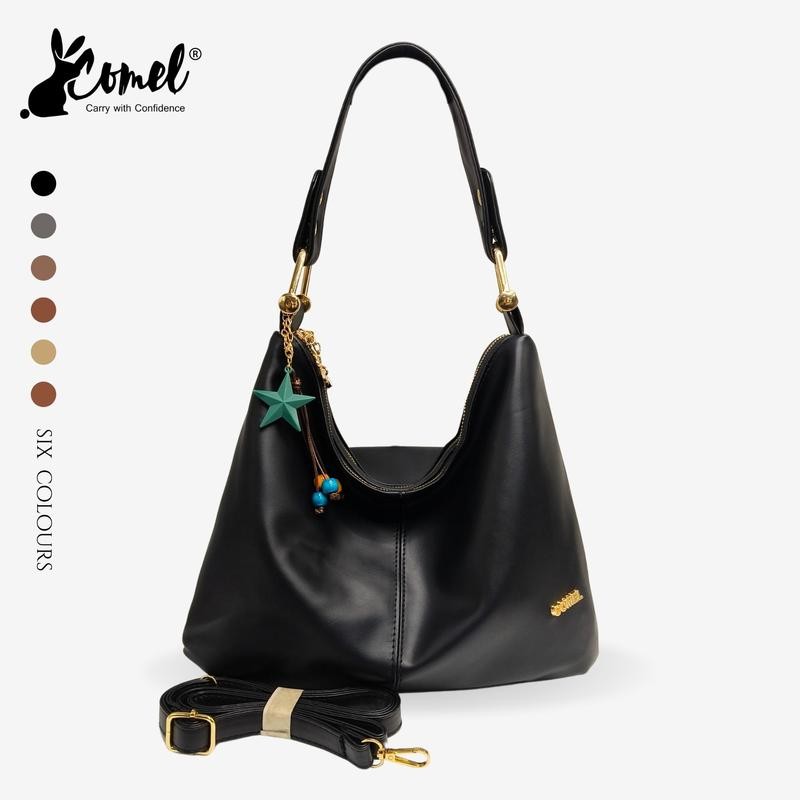 Athena Double Compartment COMEL กระเป๋าถือผู้หญิงพร้อมริบบิ้นยาว 9032 - กระเป๋าสะพายข้าง