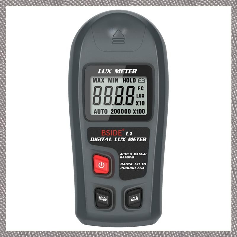 [MLO] L1 Lux Meter Digital Illuminometer 0-200,000lux LCD Pocket Light Meter Lux/FC วัดเครื่องทดสอบเ