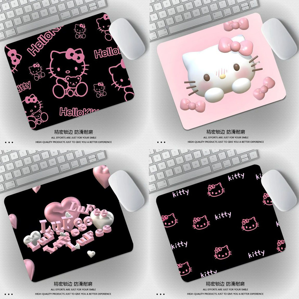แผ่นรองเมาส์การ์ตูน Hello Kitty สำหรับแล็ปท็อป โต๊ะทำงาน แผ่นรองคีย์บอร์ดดิจิตอลสากล