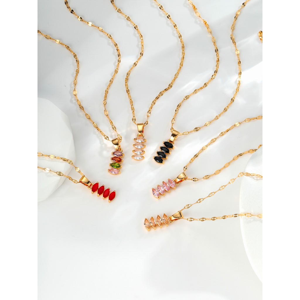 Lavish Jewelry 607N สร้อยคอไทเทเนียมผู้หญิง เงินแท้ ยาว หนุ่มสาว และทนต่อการซีดจาง