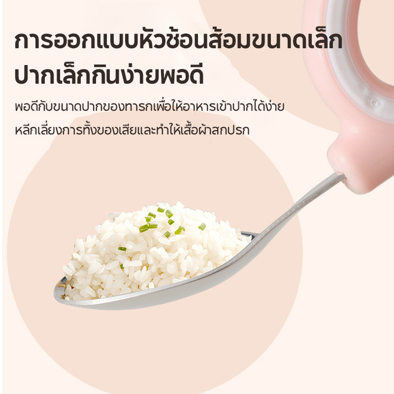 ชุดช้อนส้อมเด็ก เครื่องใช้บนโต๊ะอาหารสแตนเลส เครื่องใช้บนโต๊ะอาหารสแตนเลส316 ฟรีกล่องเก็บสำหรับพกพา - รูปที่ 3