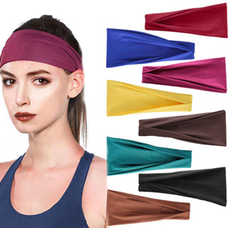 ที่คาดผมแบบสปอร์ตยืดหยุ่นสีสันสดใส ไม่จํากัดเพศ ฟิตเนสวิ่งโย…