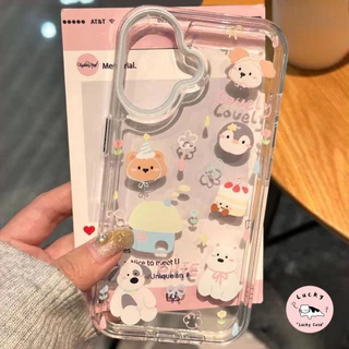 การ์ตูนสัตว์ลูกแมวน่ารักกำแพงฟิตินุ่มเคส Samsung A05 A07 A17 A54 A14 A16 A06 A05s A15 A03 A32 A25 A34 A55 A24 S25 S24