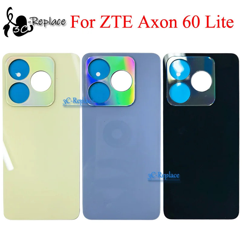 สําหรับ ZTE Axon 60 Lite Z2350 ฝาหลังแบตเตอรี่กรอบกลางประตูกรณีด้านหลังชิ้นส่วนแก้วอุปกรณ์เสริม