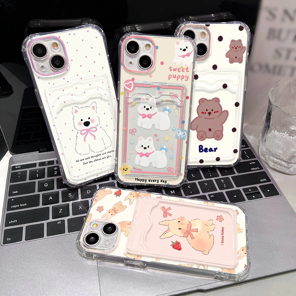 Card Holder เคส For iPhone 11 13 17 Air 15 16 14 Pro Max 12 XR X Xs 7 8 Plus SE 15promax 16promax เคสโทรศัพท์มือถือ