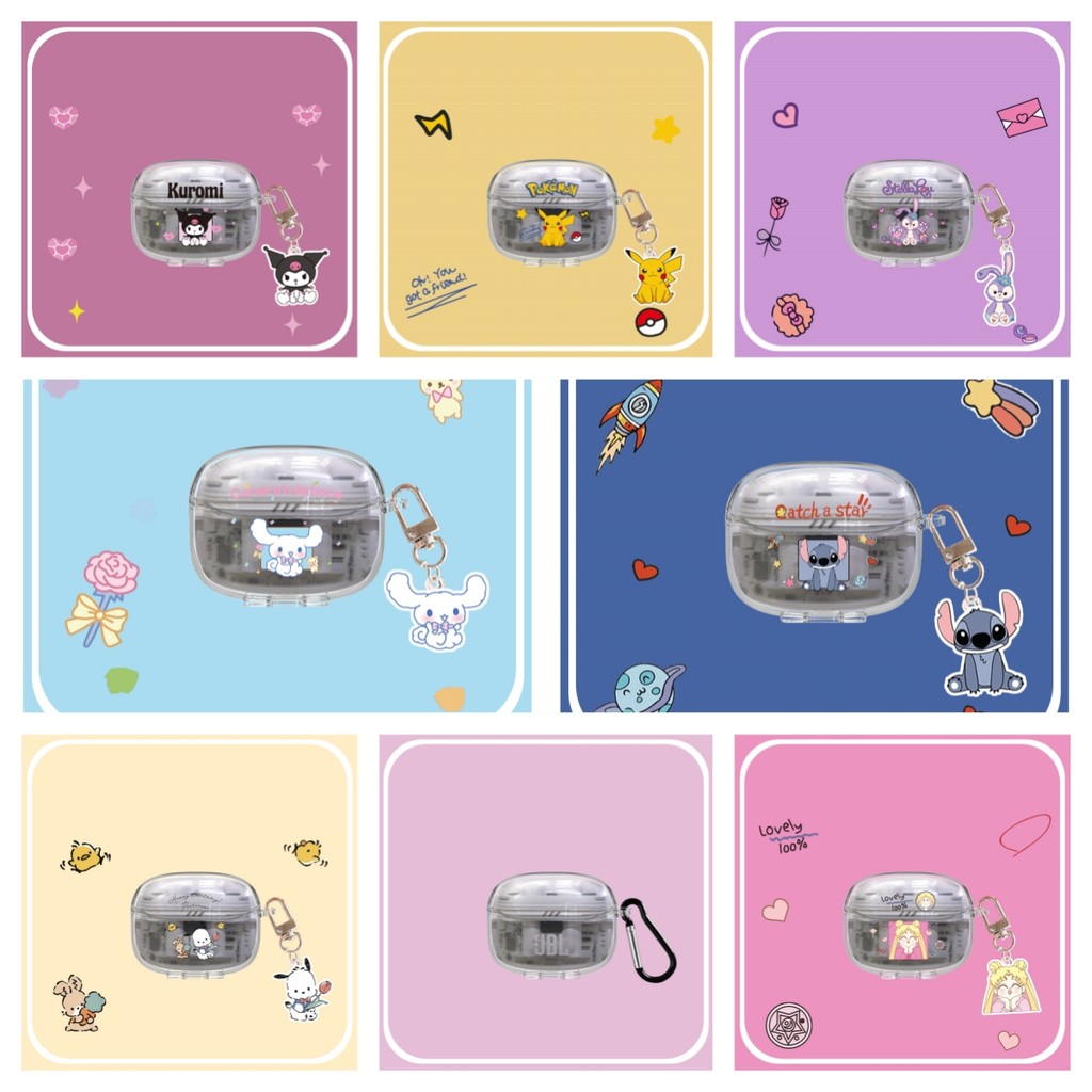 ป้องกันหูฟังสําหรับ JBL TUNE BEAM 2 หูฟังบลูทูธ JBL TUNE BEAM 2 ปกอ่อนโปร่งใสการ์ตูน Soft Shell
