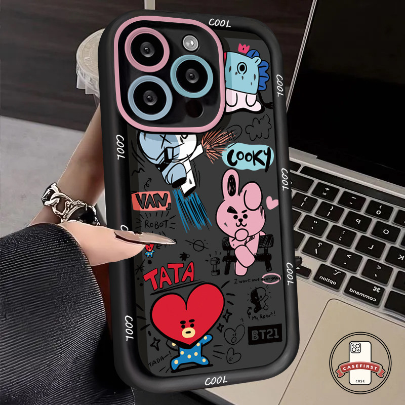 การ์ตูนแนวโน้มตลกกระต่ายอังกฤษอ่อนนุ่ม เคส Samsung A54 A53 A14 A06 A05s A24 A03 A15 A34 A13 A04 A05 A21s A02s A12 ราคา ถูกที่สุด ดีลบีเคเค แกลเลอรีภาพที่ 2