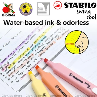 Stabilo Swing Cool Original / Pastel / Naturecolors 22 Colours I ปากกาเน้นข้อความด้ามเดี่ยวแบบสลิมมีครบ 28 สี