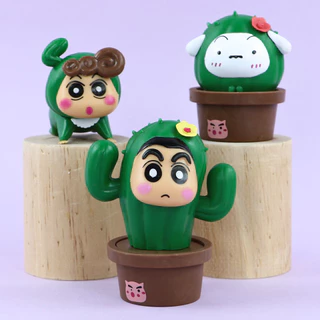 💥จัดส่งจากประเทศไทย💥5 ชิ้น/เซ็ต Crayon Shin chan คอสเพลย์กระบองเพชรอะนิเมะรูป COD สต็อกรูปตุ๊กตาของเล่นสําหรับของขวัญเด็กคอลเลกชันเครื่องประดับรถบ้านเค้กตกแต่ง