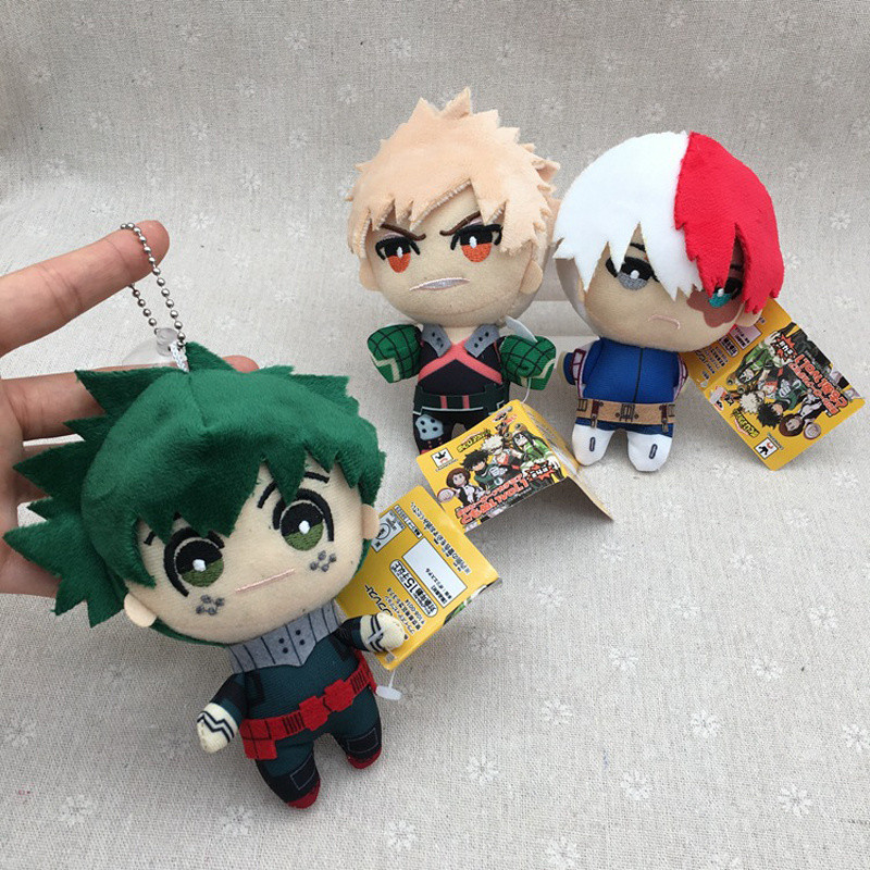 13-27 ซม.อะนิเมะ My Hero Academia Midoriya Izuku Todoroki Shoto Bakugou Katsuki Key Chain กระเป๋านักเรียนจี้ตุ๊กตาของเล่นตุ๊กตานุ่มตุ๊กตาของเล่นเด็กของขวัญ